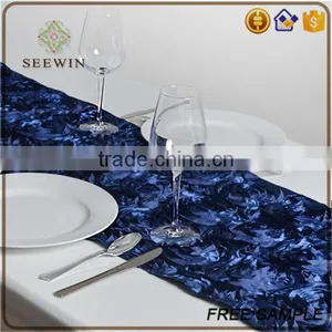 High Quality Royal Elegant Easter Satin Rosette Red Table Runner thumbnail-2