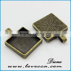 MOQ is 1000pcs Plating Bronze Settings ,DIY Jewelry Cameo Jewelry Settings,Metal Charms Flower Setting thumbnail-1