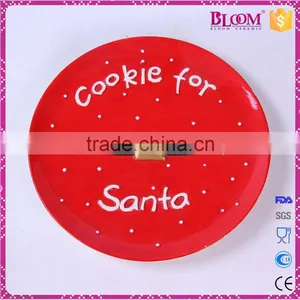 Custom Ceramic Red Decorative Christmas Dinner Plate thumbnail-2