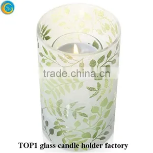 Custom Embossed Mason Jars Votive Frosted Glass Candle Holders thumbnail-2