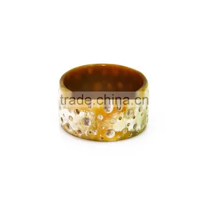 Horn Napkin Ring, Amber Color, Table Decoration, Round Shape, 100% Handmade in Vietnam thumbnail-2