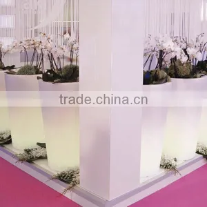Rechargeable Waterproof LED Bar Furniture, 43'' High Portable LED Lighted Planter Pot thumbnail-3