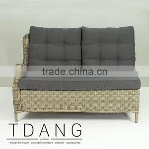 Hanna Wicker Sofa Right Hand- Modern Outdoor Wicker Furniture - Rattan Corner Sofa Sets thumbnail-4