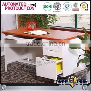 High Tech Executive Office Desk Computer Table With Bookshelf Office Boss Table thumbnail-1