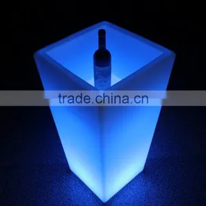 16 Colors Changing Remote Control Led Light Plastic Flower Pots, Led Ice Bucket thumbnail-4