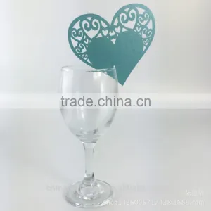 Party Favors Supplier Wine Glass Card Laser Cut Wedding Place Card thumbnail-1