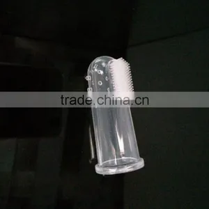 White Teeth Soft Bristle Plastic Finger Toothbrush Made in China thumbnail-1