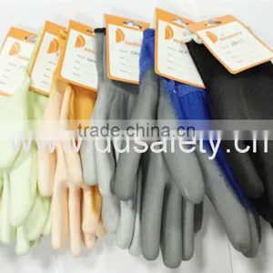DDsafety Hot Sale PU Working Gloves White Nylon Working Gloves With White PU Safety Glove Working Gloves thumbnail-3