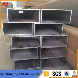 Black Q215 JIS Hot Rolled Rectangular Factory Sales Building pe Coated Steel Pipe thumbnail-1
