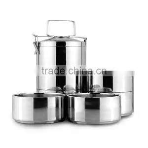 Thermal Multilayer Food Container Home Stainless Steel Metal Lunch Boxes thumbnail-6
