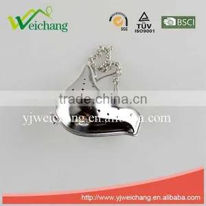 WCJ463 Good Quality Hot Sale Stainless Steel Bird Shape Funny Shape Tea Ball Tea Infuser With Tray thumbnail-1