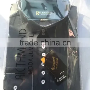 Men Formal Black Pontied T/C Dress Shirt 2015 thumbnail-4