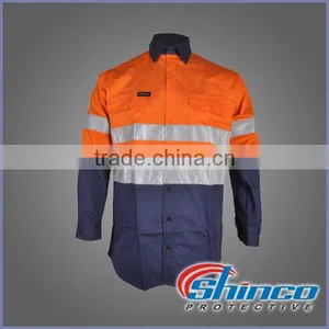 hi Vis Fluorescent Reflective Flame Retardant Industrial Workwear /welder Jacket thumbnail-1