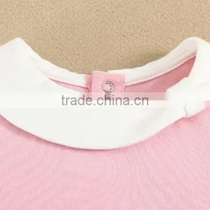 MOM AND BAB Cute Baby Gilrs Clothing Pink Baby Romper Embroidery Baby Bodysuit Pink thumbnail-2