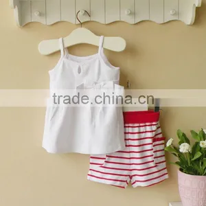 WwwSUNcom 2012 Summer Baby Clothes Strap Top and Shorts Set Cotton 100% thumbnail-1