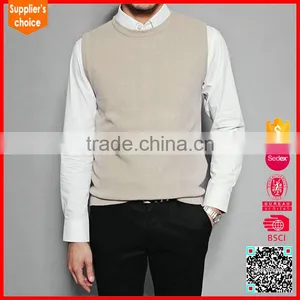 Hot Selling Merino Sheep Wool Vest Round Neck Vest Knitting Pattern thumbnail-1
