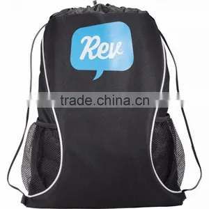 Boomerang Drawstring Backpack - Drawstring Design for Over-the-shoulder or Backpack Carry and Comes With Your Logo. thumbnail-2