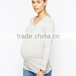 Maternity Top Isabella Oliver V Neck Ruched Top thumbnail-1