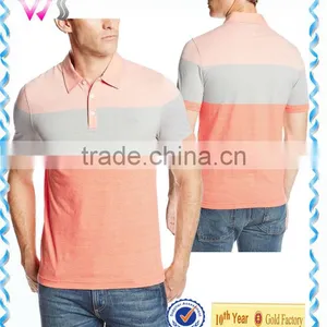 Mens Three Stripe Color Block Polo Neck Tie Dye t Shirts thumbnail-1