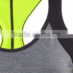OEM Nylon Lycra Women Workout Tank Tops Sexy Fitness Yoga Vest Wholesale thumbnail-5