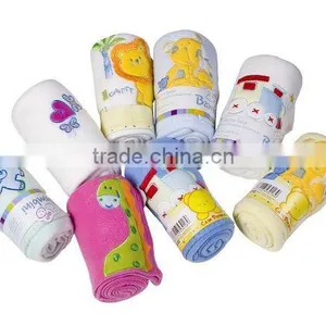 Baby Fleece Blanket/large Fleece Blankets/embroidered Fleece Blanket thumbnail-1