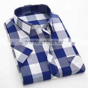 Lattice Cotton Short Sleeve Shirt Business thumbnail-5