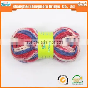 China Fancy Yarn Supplier Cheapest Wholesale 50% Acrylic 50% Polyester Yarn, Long Space Dyed Chunky Acrylic Yarn thumbnail-3