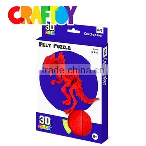 China Supplier Craft Toy Kit Ceratopsier 3D Felt Puzzle thumbnail-1