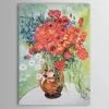 Hand-painted Oil Painting Vase With Daisies and Poppies Vincent Van.Gogh With Stretched Frame Original Oil Paintings thumbnail-1