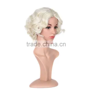 Large Stocks! White Short Hair Wig, Short White Cosplay Wig, Fashion Spiky Hair Wigs thumbnail-2