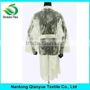 Cheap White Plus Size Women Sexy Lace Bathrobes thumbnail-3