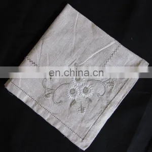 Wedding Napkins With Embroidery and Hemstitch thumbnail-1