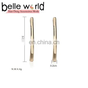 Wholesale Fashion Metal Women's Straight Wire Shape Earrings thumbnail-6