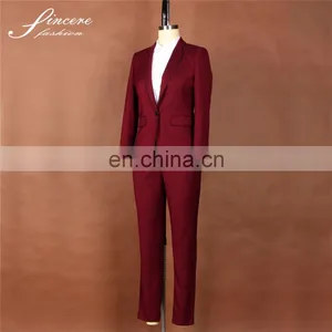 Ladies Wool/Polyester Designer Pants Trousers Suits Jacket Suits thumbnail-2