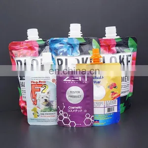Biodegradable Plastic Bag Clear Drinks Stand up Spout Pouch thumbnail-2