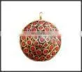 Unique Red Brass Coral Pendant thumbnail-1