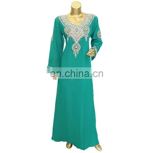 Indian Dubai Embroidery Chiffon Kaftan thumbnail-2