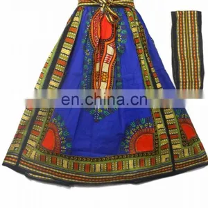 African Dashiki Maxi Wax Skirt A-Line Long Elastic Waist Full Length Skirt 1Size Dashiki Maxican Skirt Wrap Women Skirts Ethnic thumbnail-3
