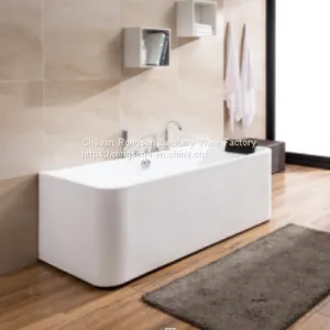 ​Rectangle Bathroom Indoor Acrylic Freestanding Bathtub thumbnail-1