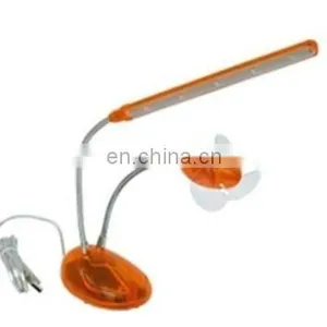 USB Mini Fan&Lamp USB Desk Lamp Desk Light Handle Fan Led Light thumbnail-1
