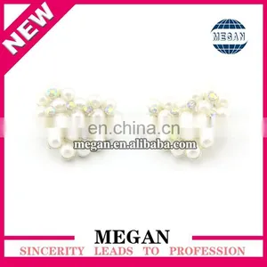 New Product 2016 Popular Heart Shape Alloy Pearl Rhinestone Button thumbnail-1