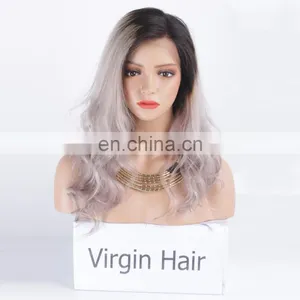Human Hair Full Lace Wigs Under 100 Silver Gray Hair Full Lace Wig thumbnail-4