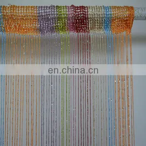 Shimmering String Curtain With Silver Yarn for Glass Doors thumbnail-4