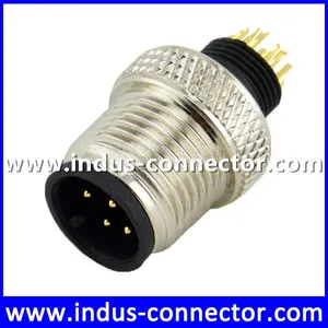 Factory Supply M12 4 Pin a Code Male Shielded Plug for Industry thumbnail-1
