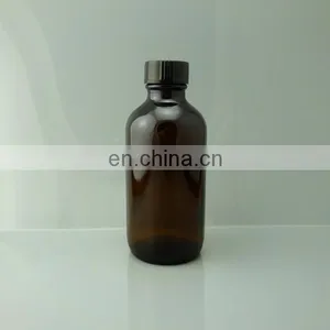 Essential Oil 4 oz Amber Glass Bottle With Black Cap thumbnail-2