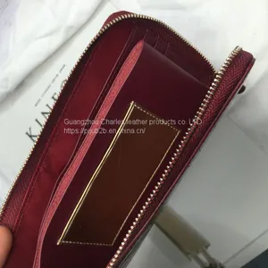 Customized Ladies Long Wallet Crocodile Pattern Suede Leather Zipper Clutch Bag Fashion Multi-function Change Mobile Phone Bag thumbnail-4