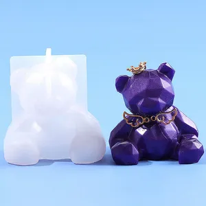 Hot Sale 1pcs Diy Crystal Epoxy Three-dimensional Geometric Bear Mold Car Aromatherapy Three-dimensional Decoration Home thumbnail-3