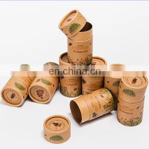 Custom Logo Food Grade Compostable Kraft Paper Tube With PLA Liner thumbnail-1