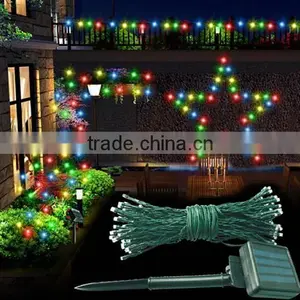 12m 100 Bulbs LED String Light for Christmas Holiday Decoration With Solar Power thumbnail-1