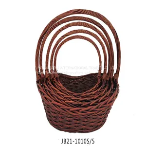Natural Wicker Basket Products Handmade Wicker Storage Basket Wicker Gift Basket thumbnail-1
